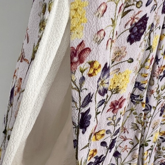 Aritzia Wilfred Size Medium Chianti Floral Jumpsuit Smocked Spring Wide Leg - Picture 6 of 7